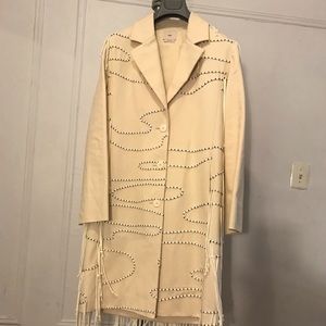 EDUN Ecru Raw Denim Embroidered Coat